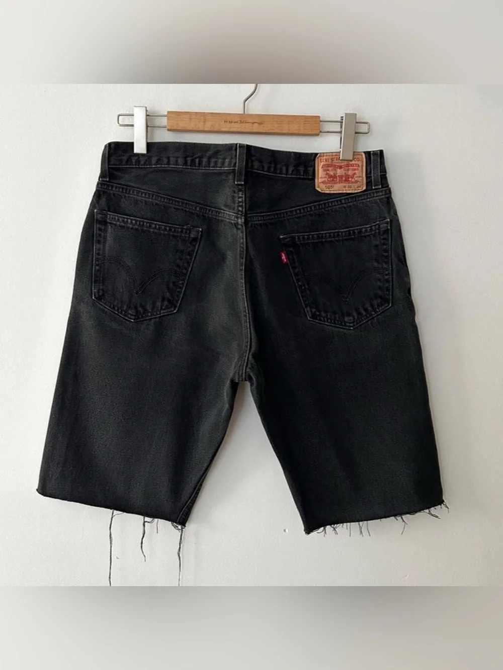 Vintage Levi’s 505 Black Denim Jean Cut Off Shorts